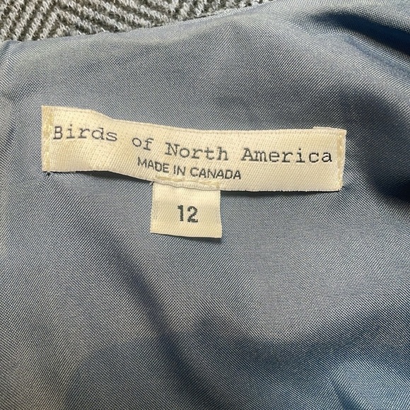 Birds of North America Millerbird dress 12 blue herringbone twill shortsleeve - Picture 13 of 13